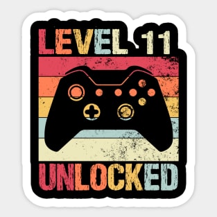Level 11 Unlocked - 11th Birthday Sticker